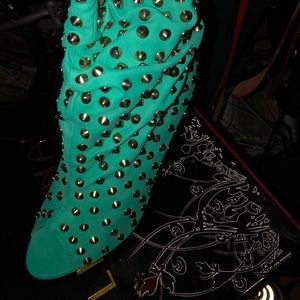 COPY - Beautiful hell booties with gold spikes